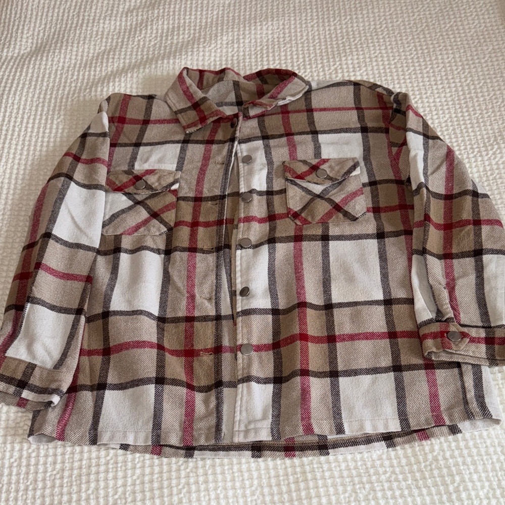 Plaid Button-Up Shirt